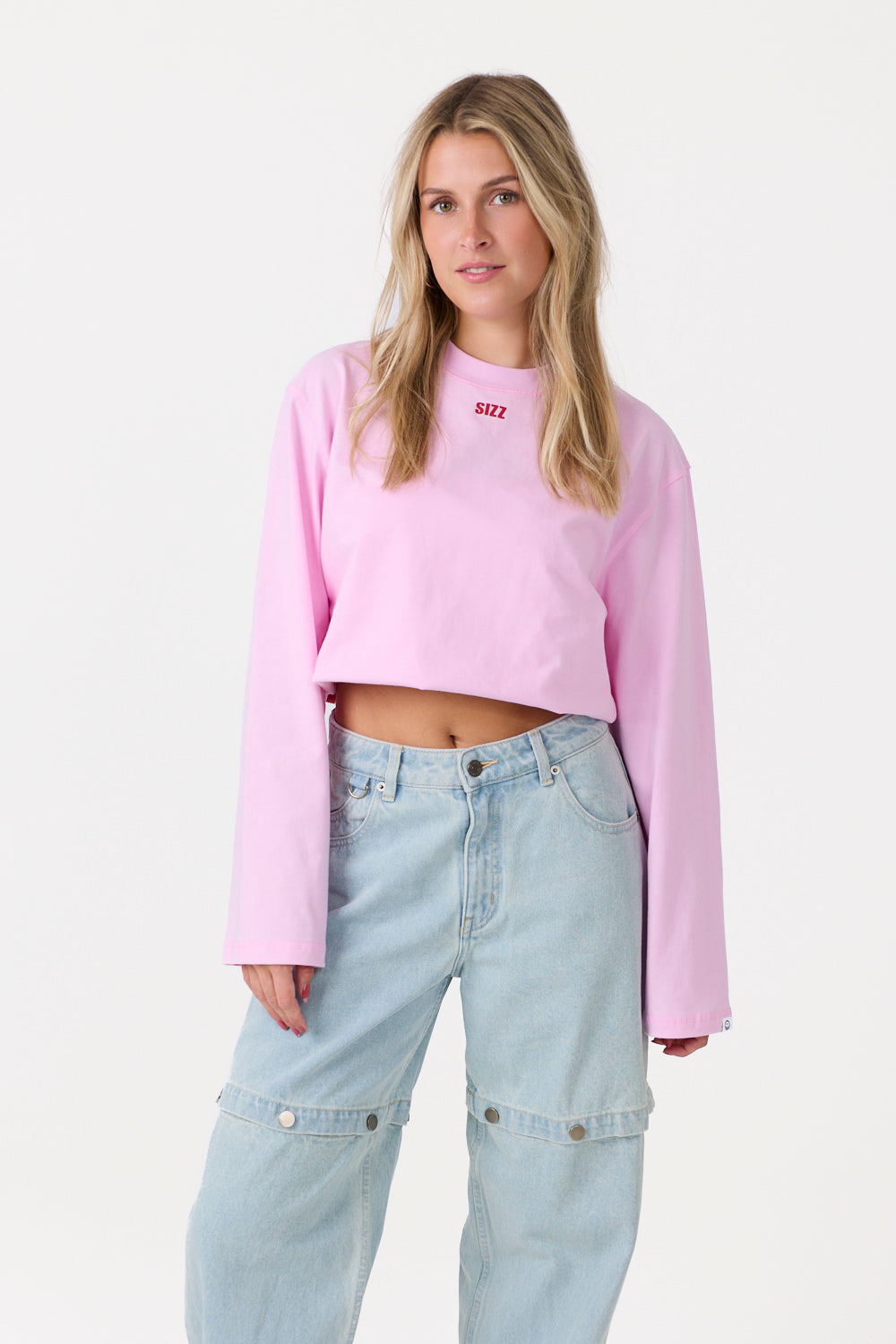 Polka Dot Langærmet T-shirt Pink