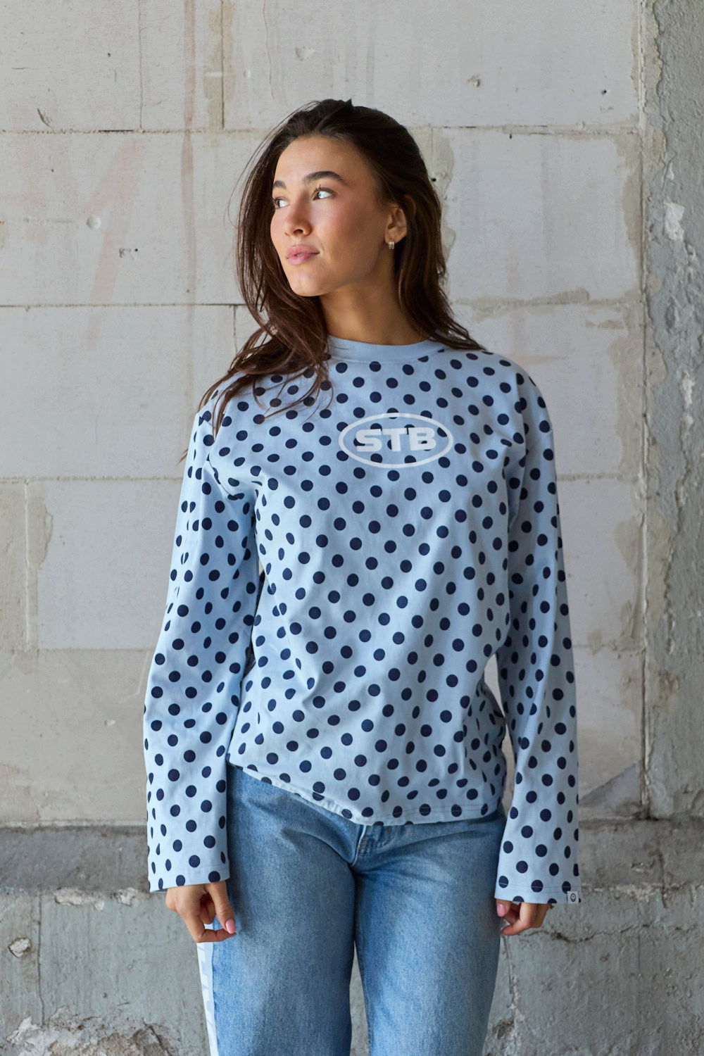 Infinite Dot Longsleeve Blau