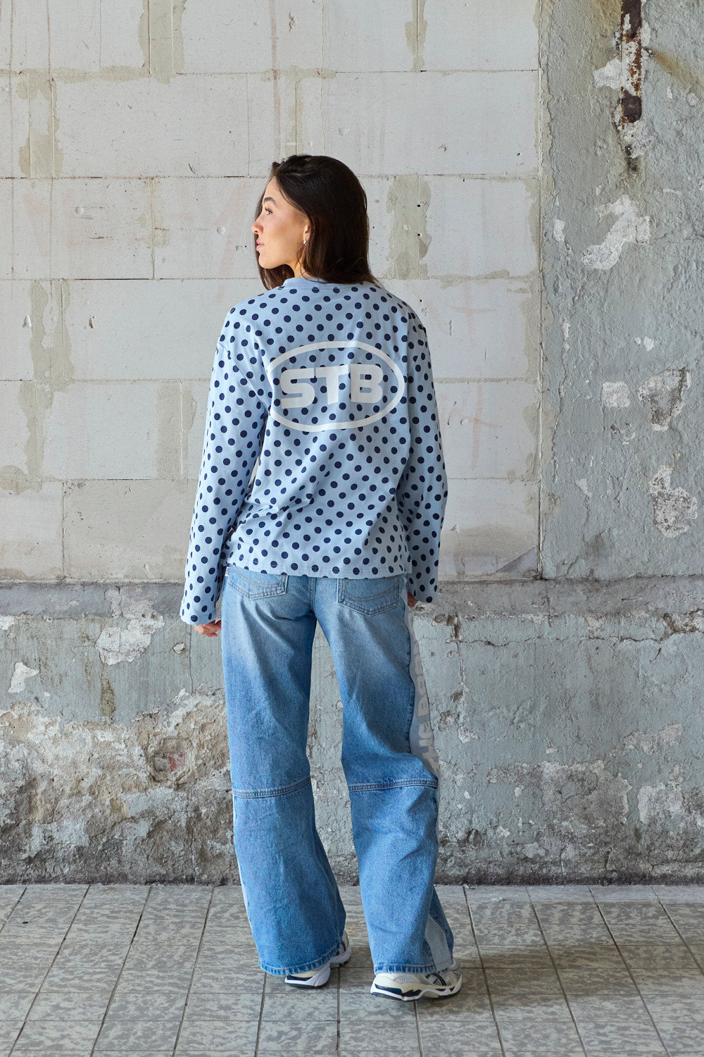Infinite Dot Longsleeve Blau