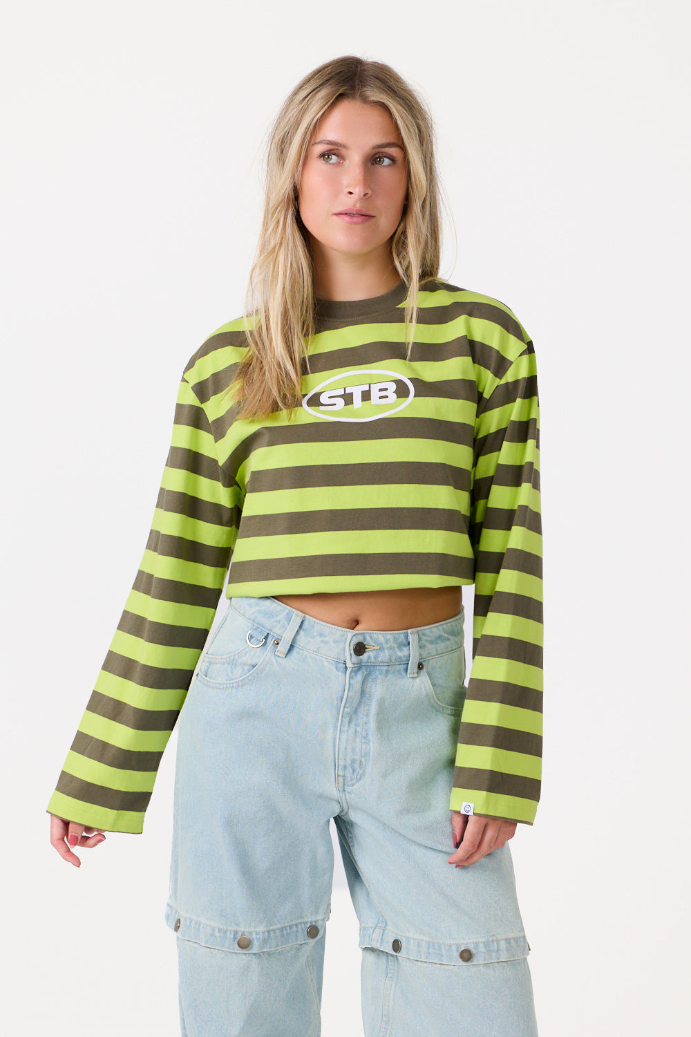 Infinite Striped Longsleeve Lime