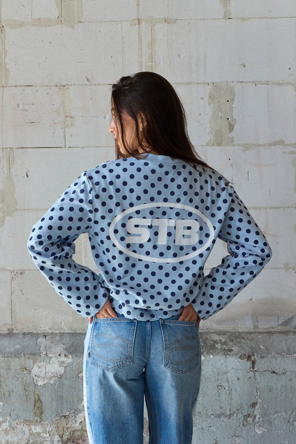 Infinite Dot Longsleeve Blau