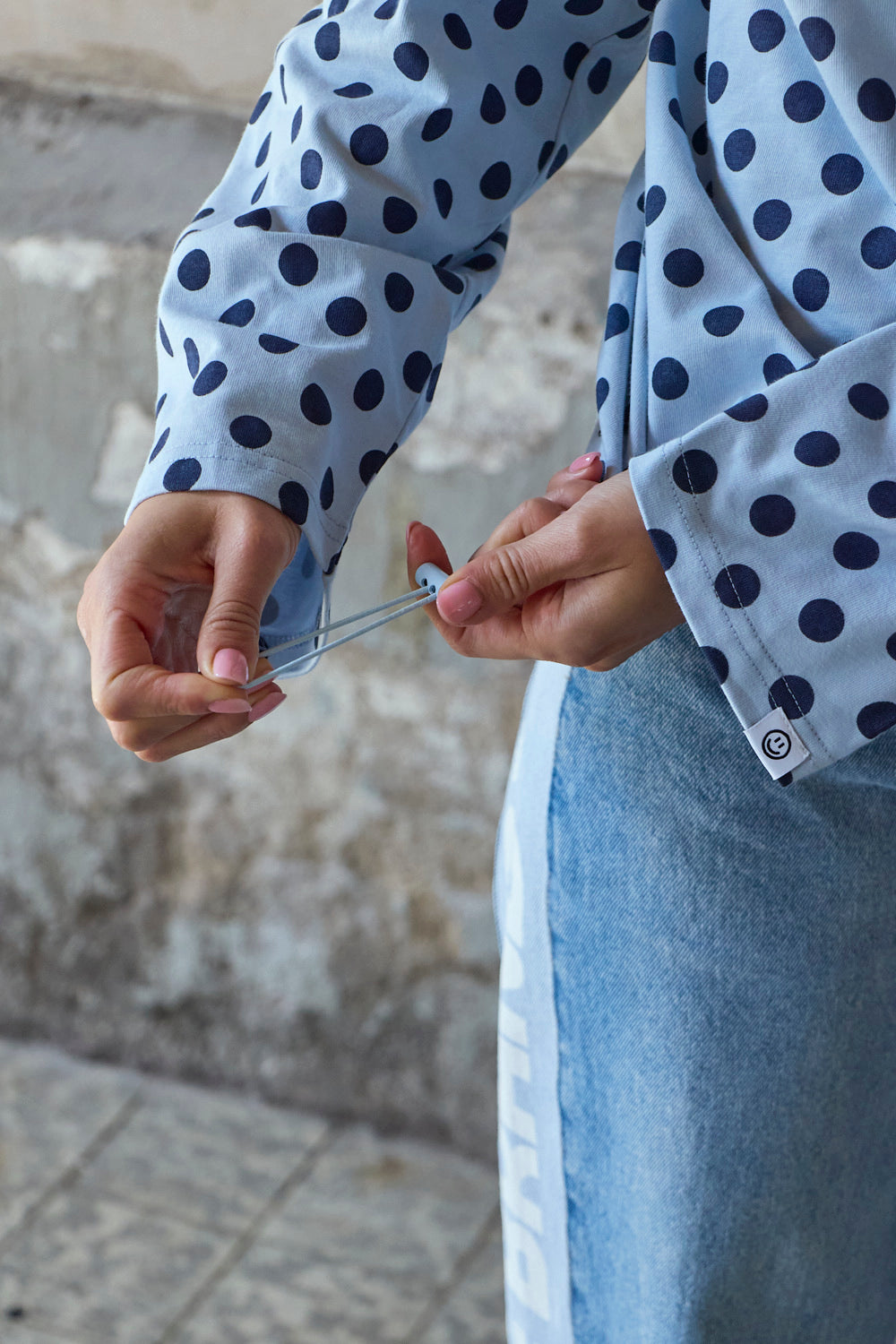 Infinite Dot Longsleeve Blau