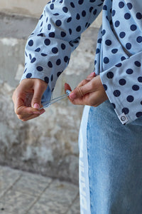 Infinite Dot Longsleeve Blau