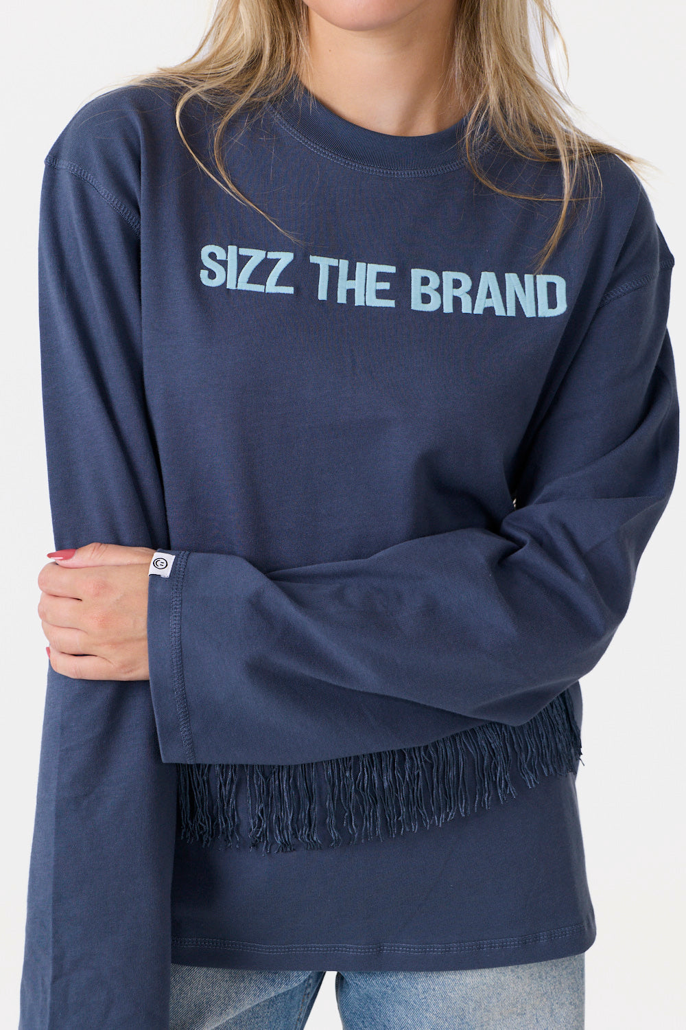 Langærmet T-shirt Fringes Blå
