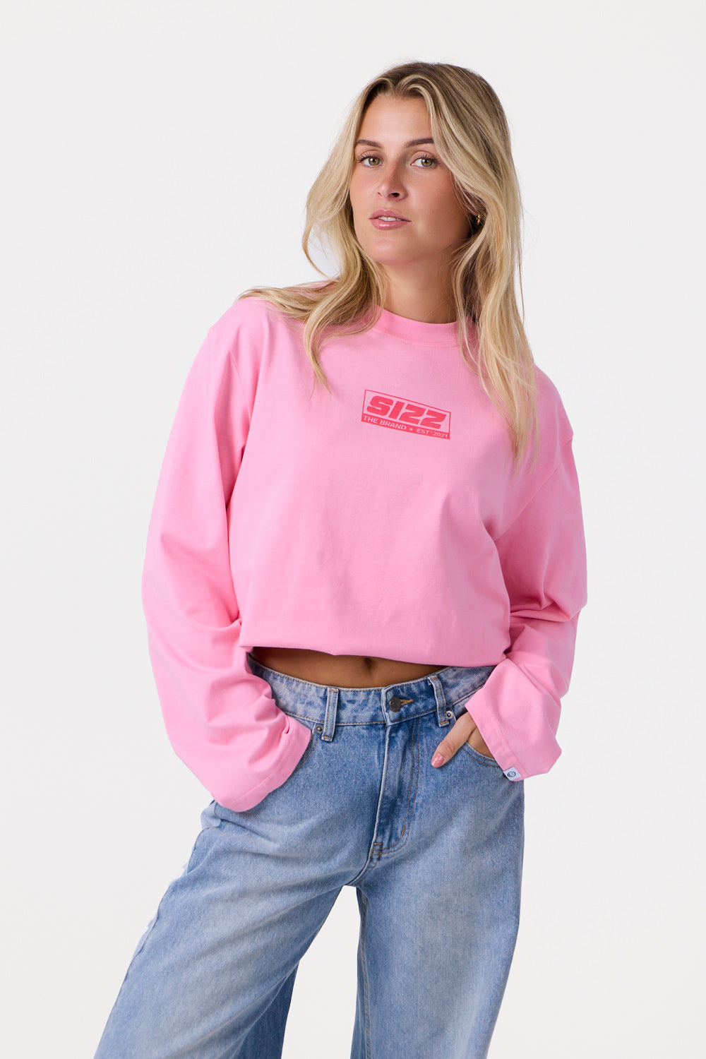 Box Langærmet T-shirt Pink