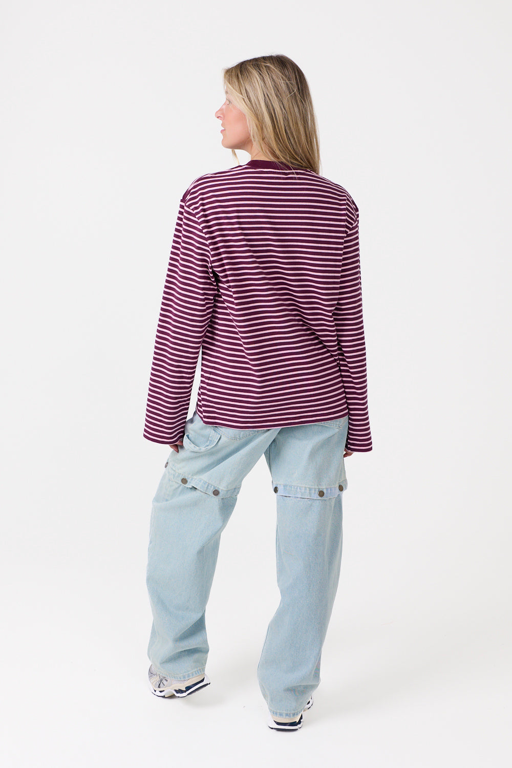 Classic Striped Longsleeve Burgundy