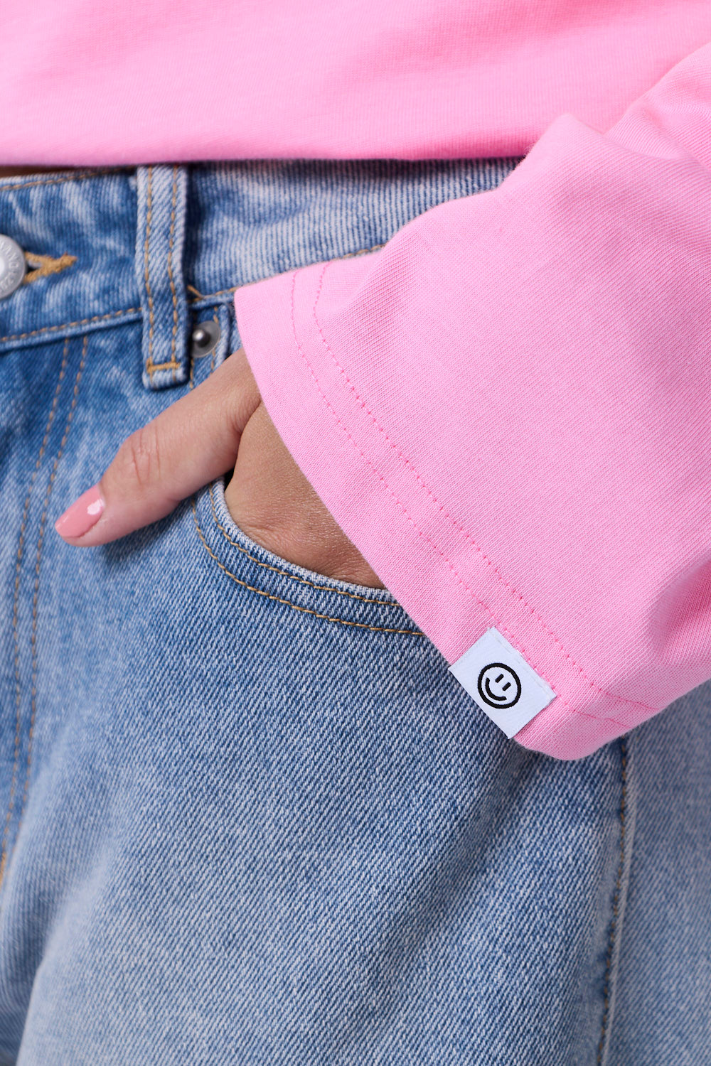Box Langærmet T-shirt Pink