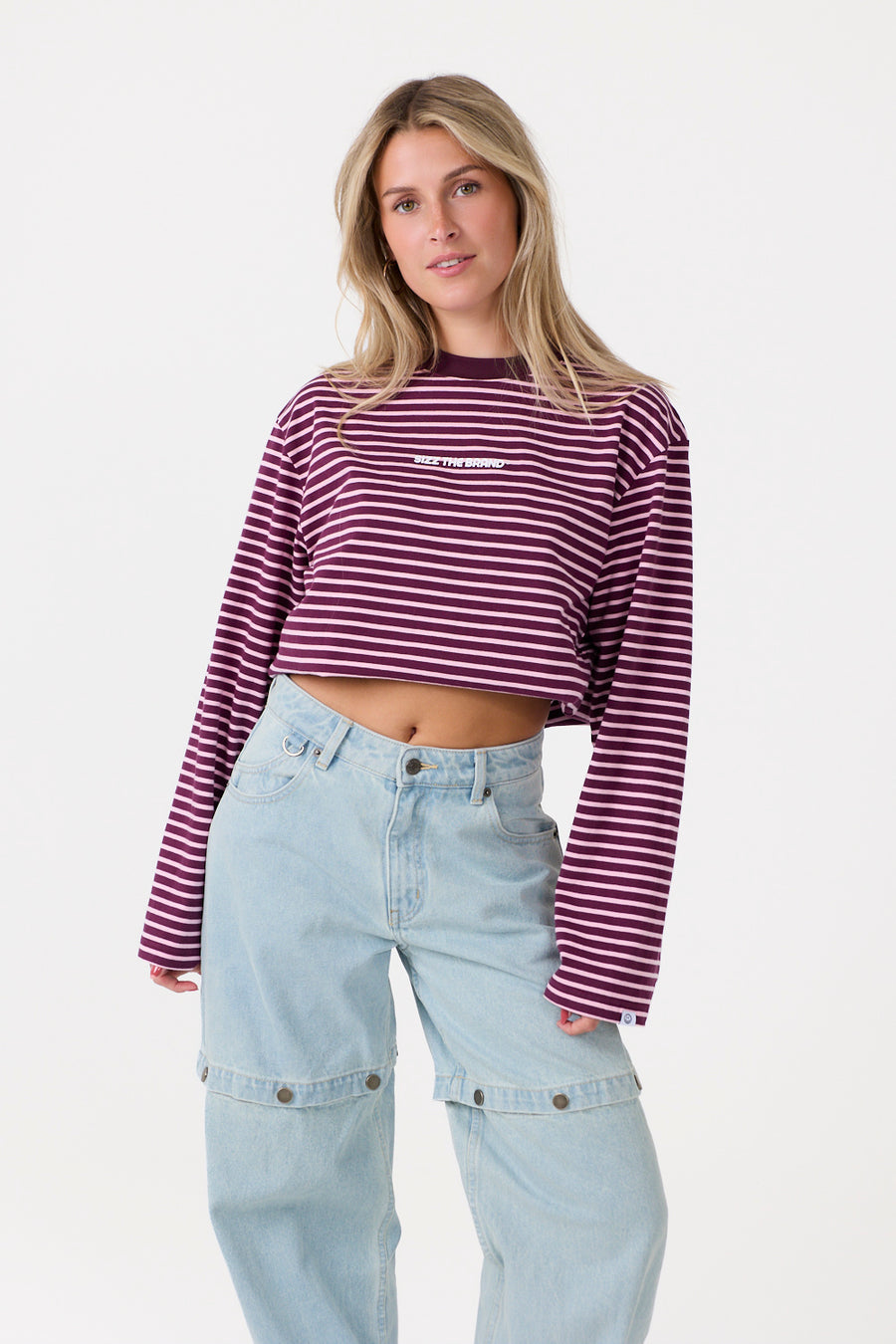 Classic Gestreepte Longsleeve Bordeaux