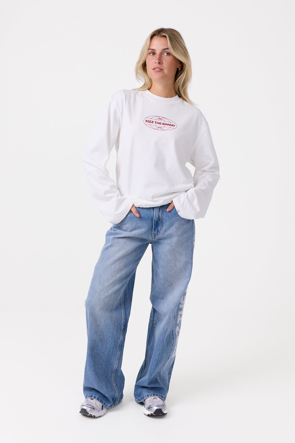 Worldwide Langarmshirt Weiß