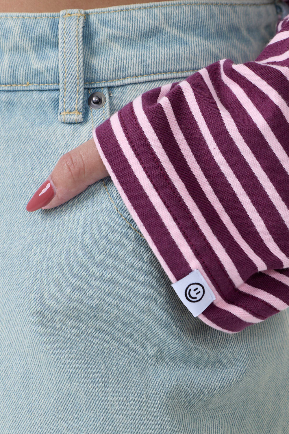 Classic Striped Longsleeve Burgundy