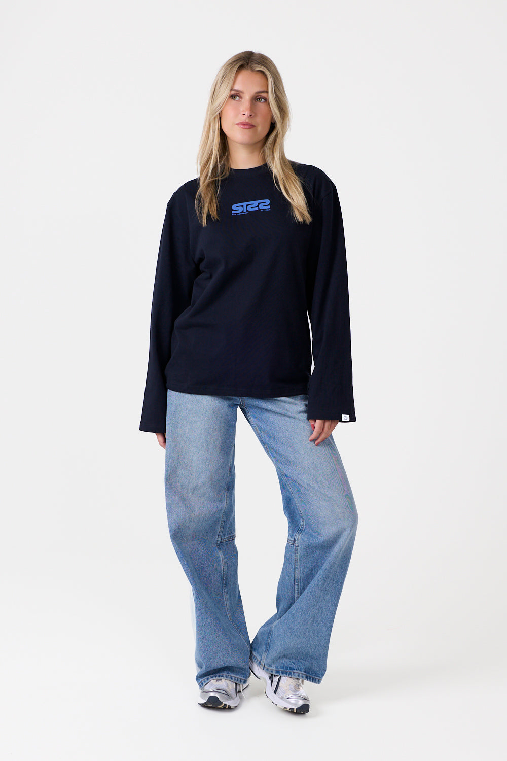 Essential Langærmet T-shirt Navy