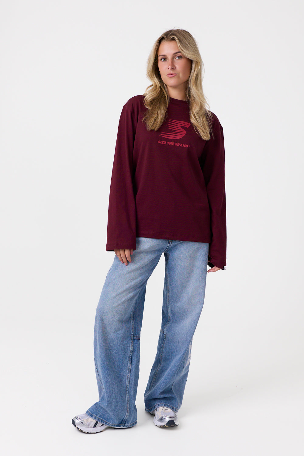 Sporty SIZZ Langarmshirt Bordeaux