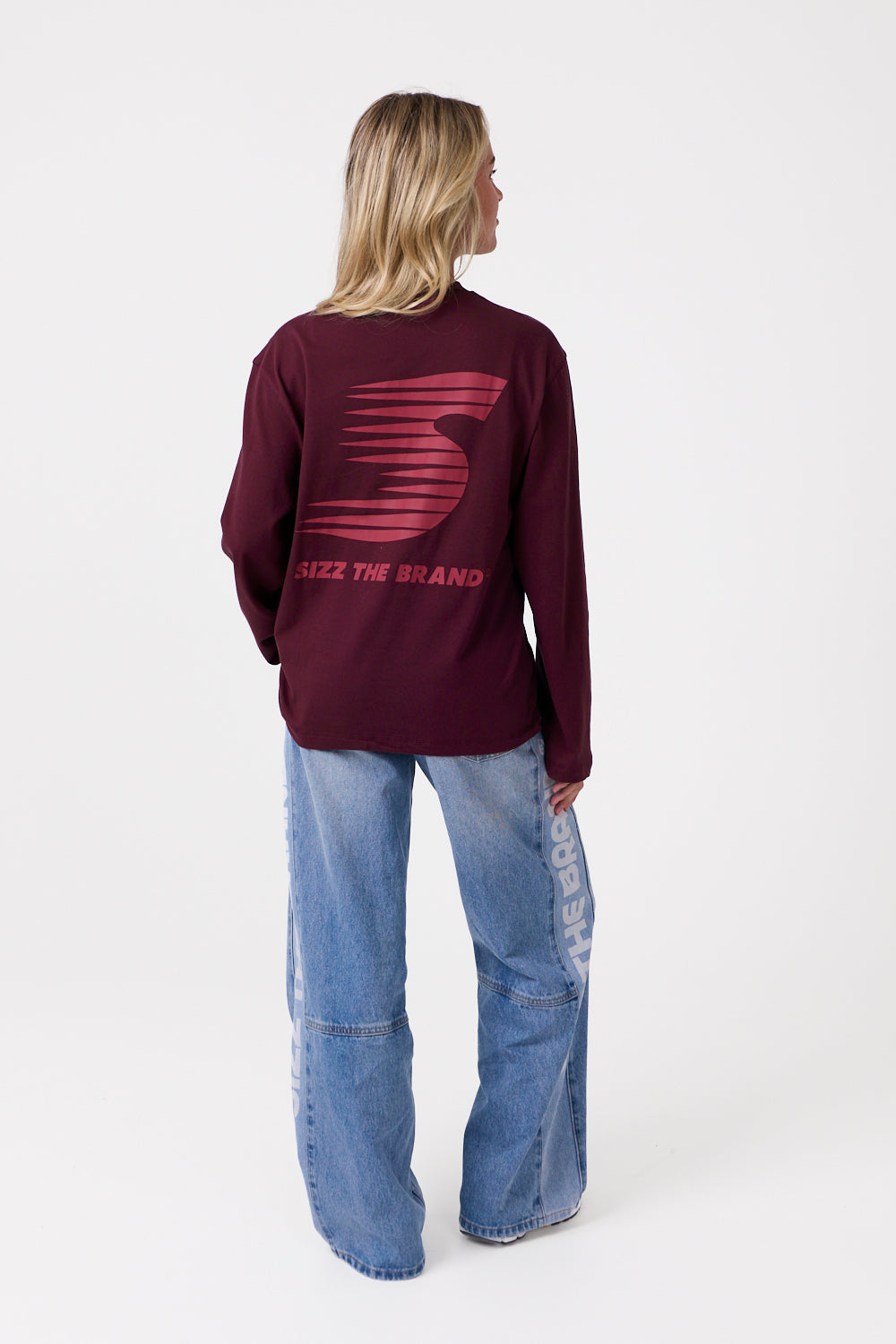 Sporty SIZZ Langarmshirt Bordeaux
