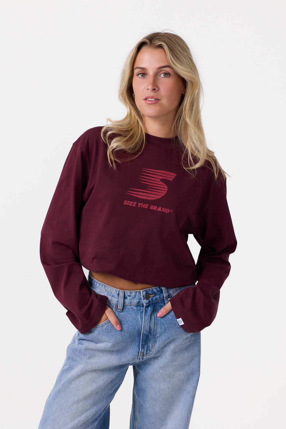 Sporty SIZZ Langarmshirt Bordeaux