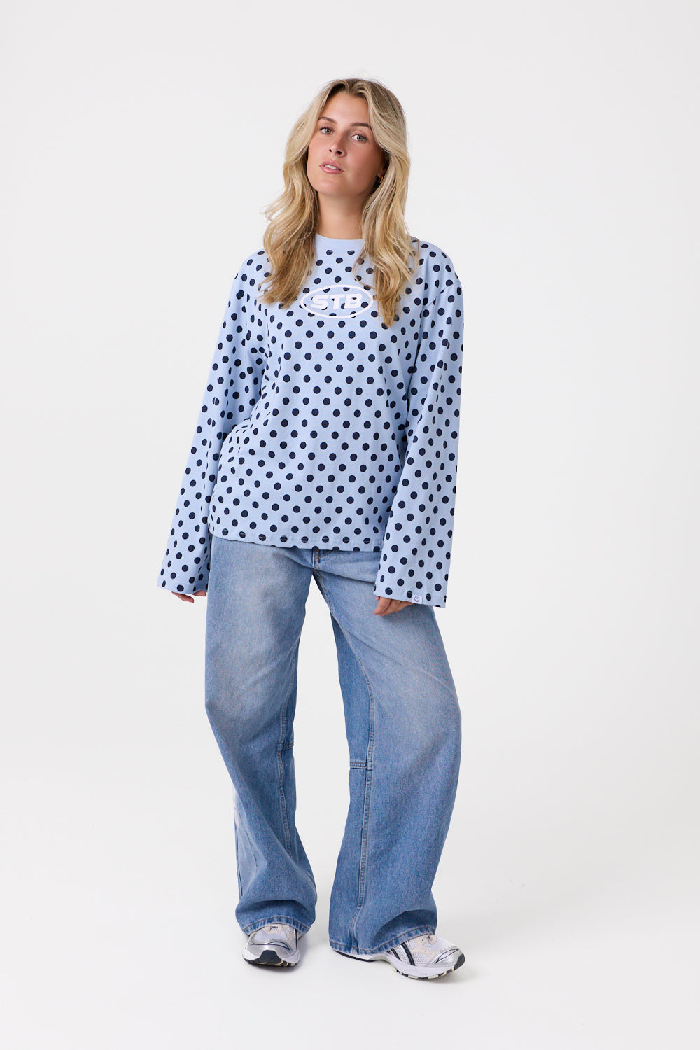 Infinite Dot Langarmshirt Blau