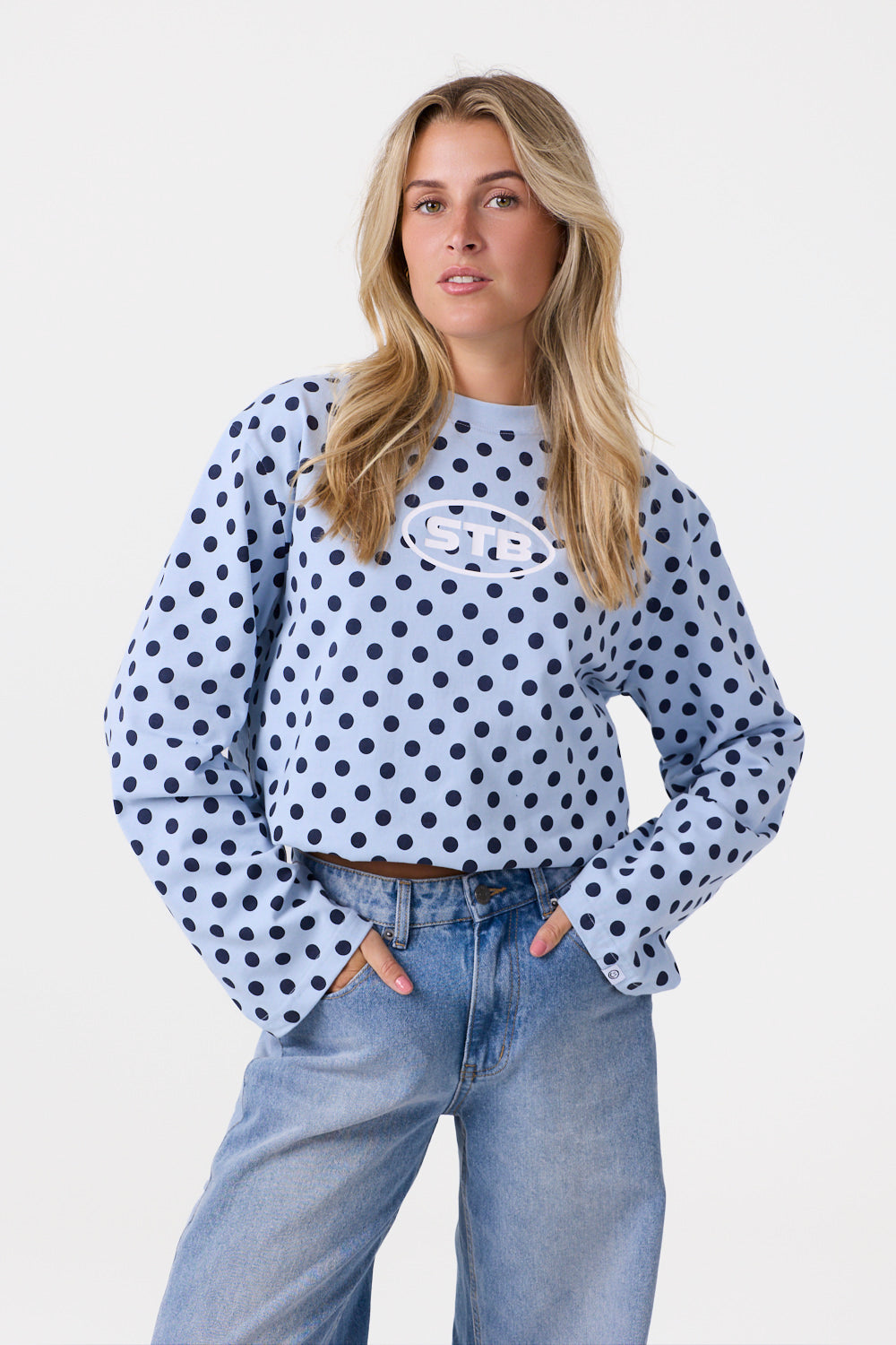 Infinite Dot Langarmshirt Blau
