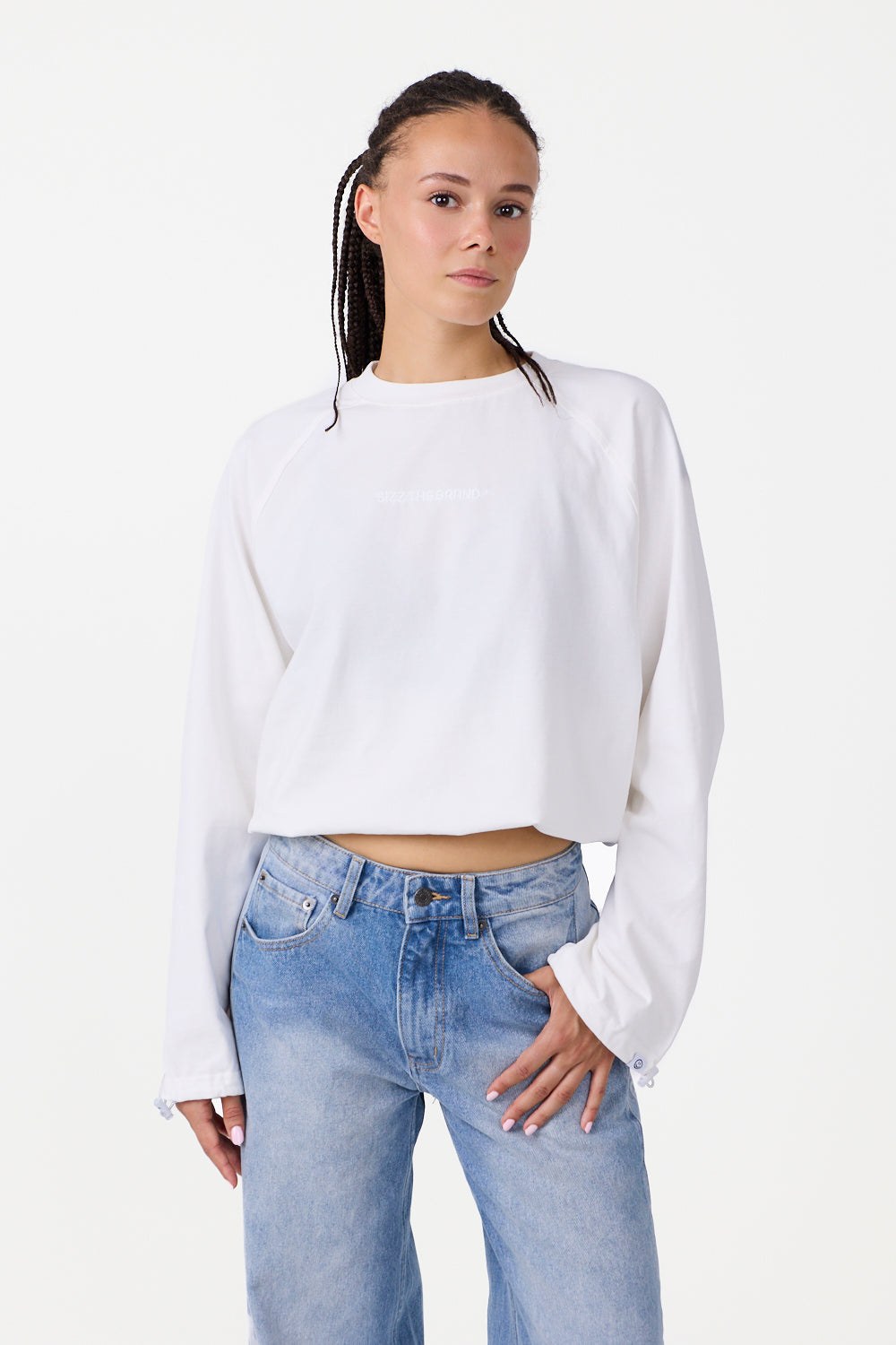 The Base Langærmet T-shirt Hvid