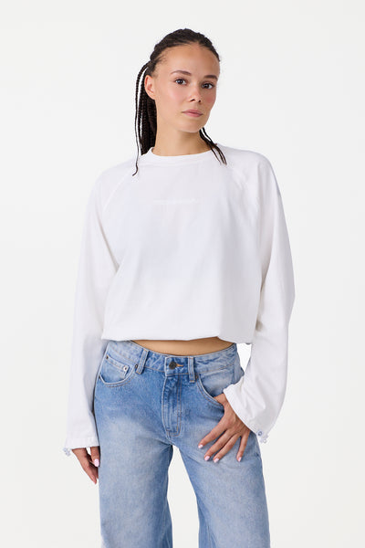 The Base Langarmshirt Weiß