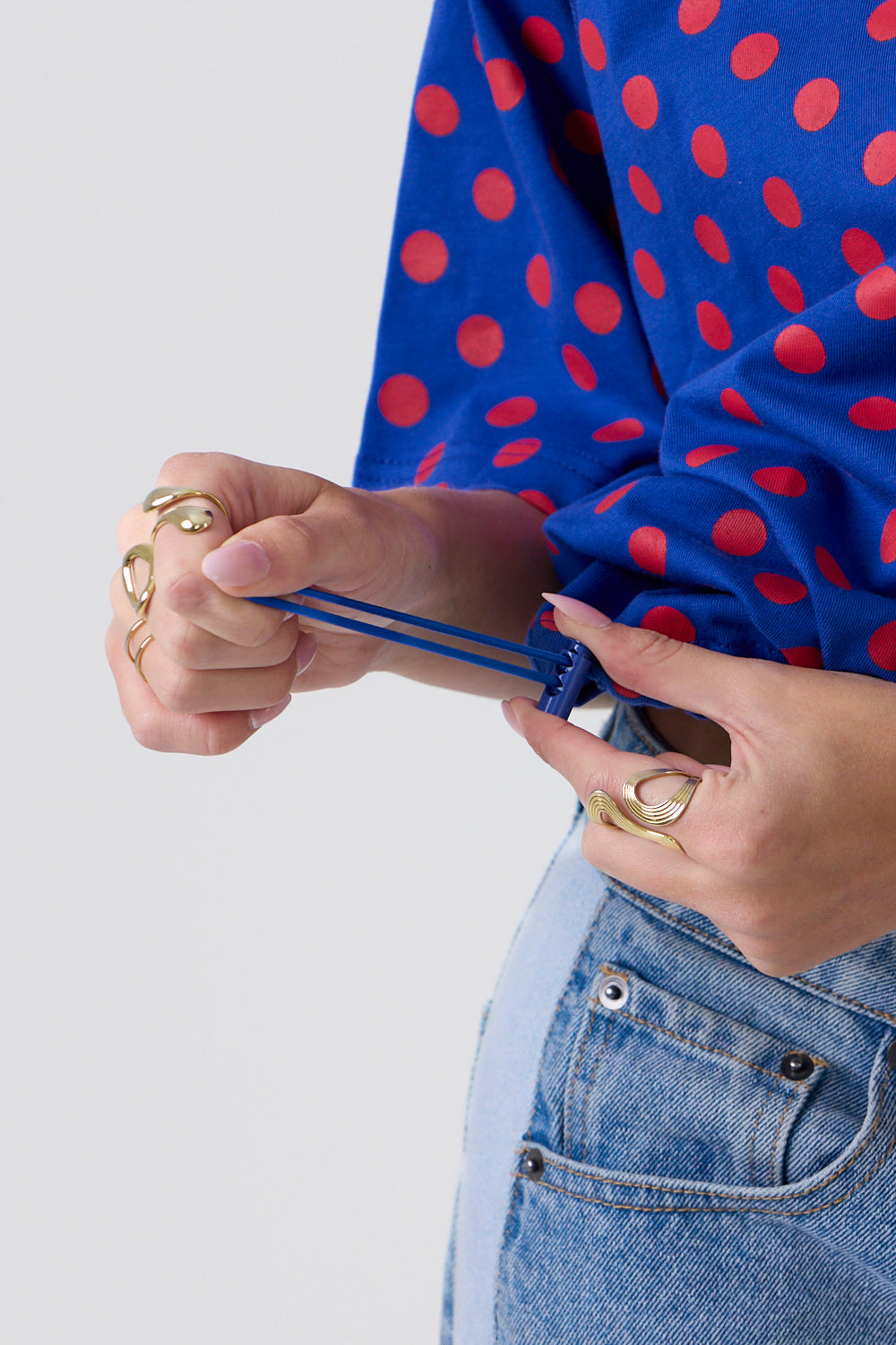 Endless Dot T-shirt Blue