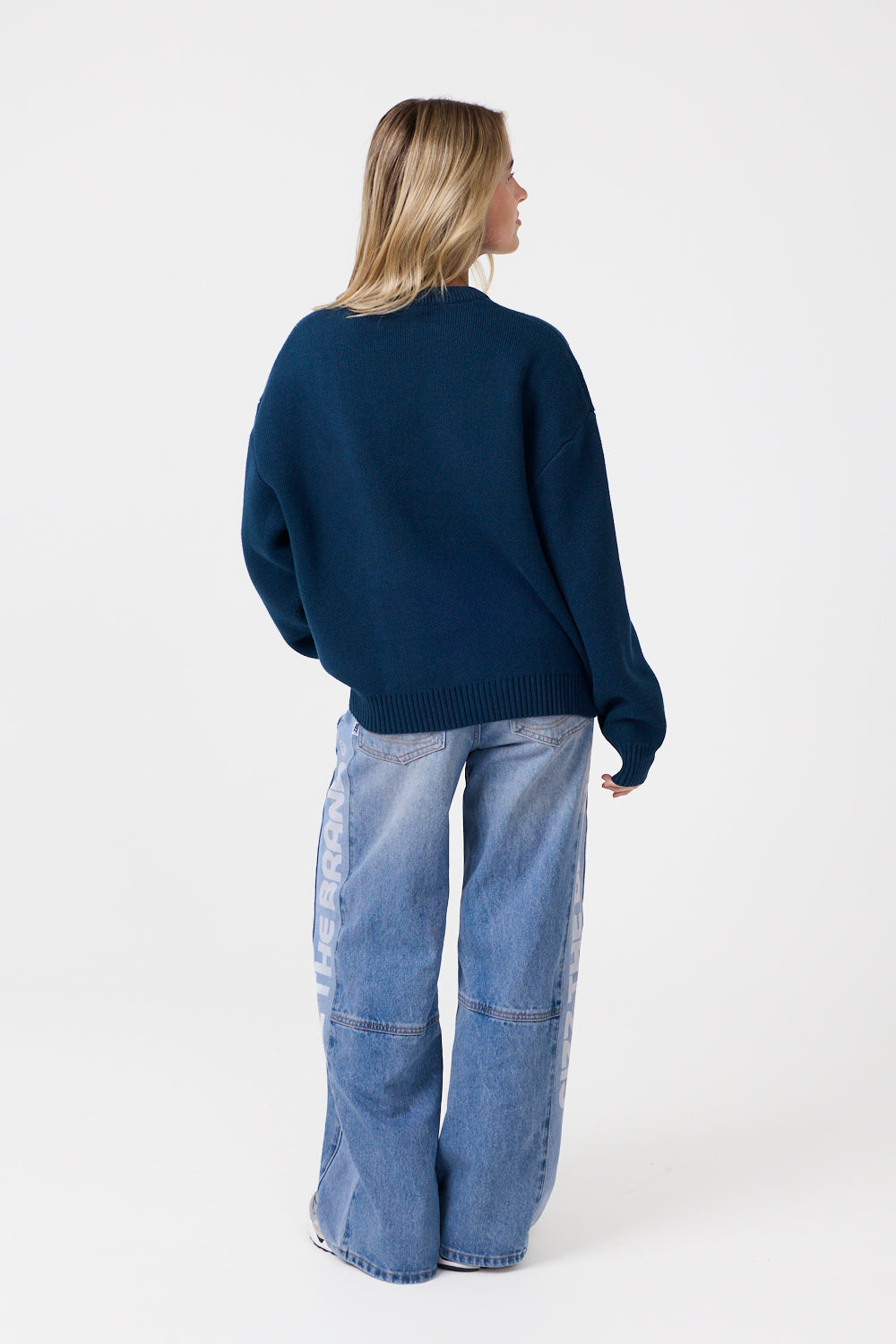 SIZZ THE BRAND Strik-sweater Navy