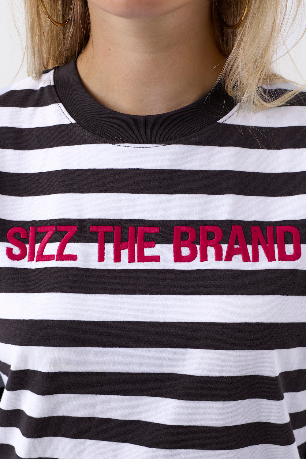Stribet Langærmet T-shirt Brun