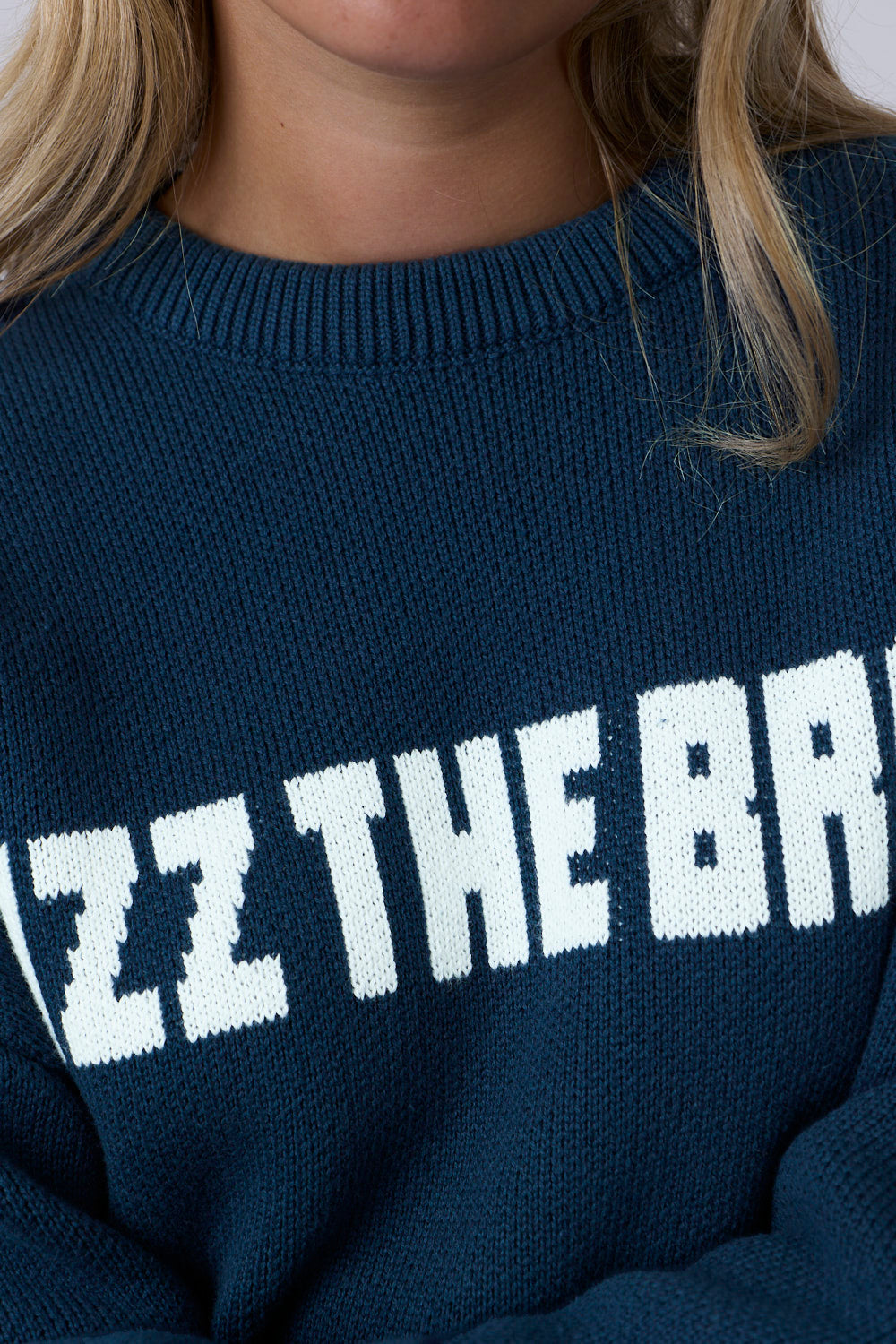 SIZZ THE BRAND Strik-sweater Navy