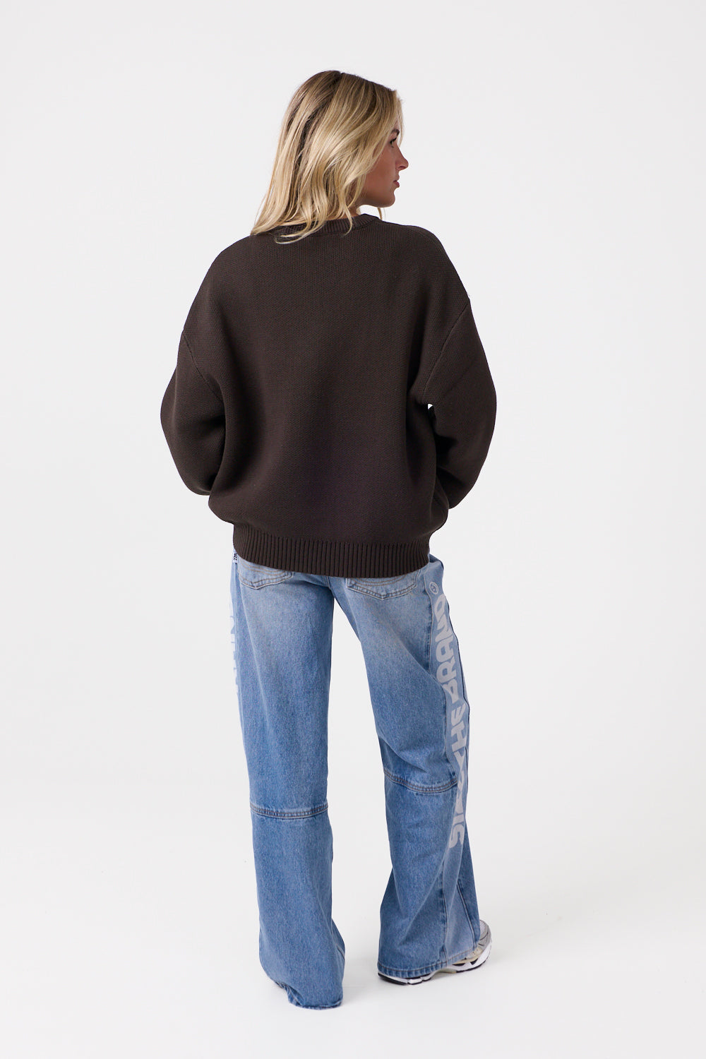 SIZZ THE BRAND Strik-sweater Brun
