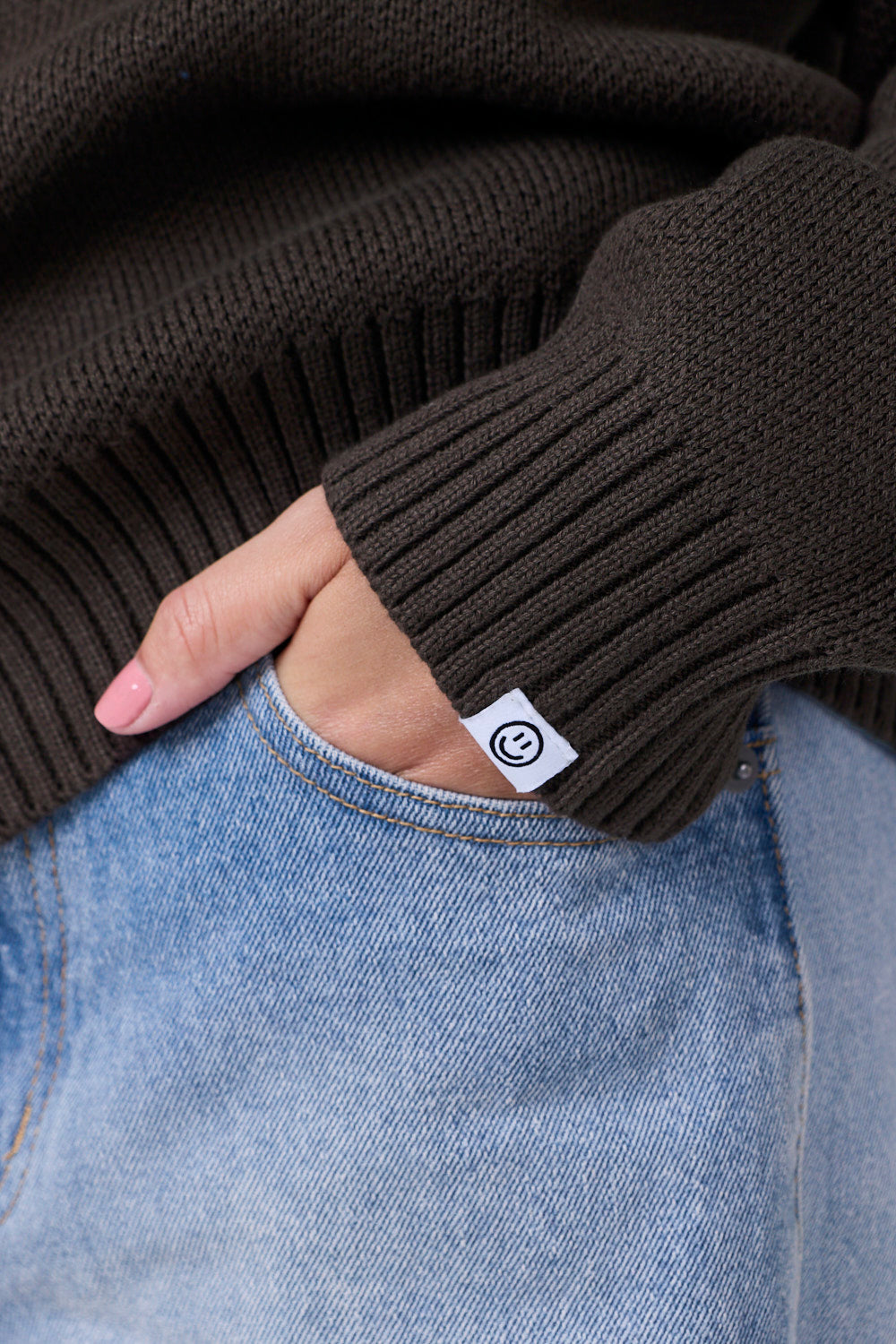 SIZZ THE BRAND Strik-sweater Brun