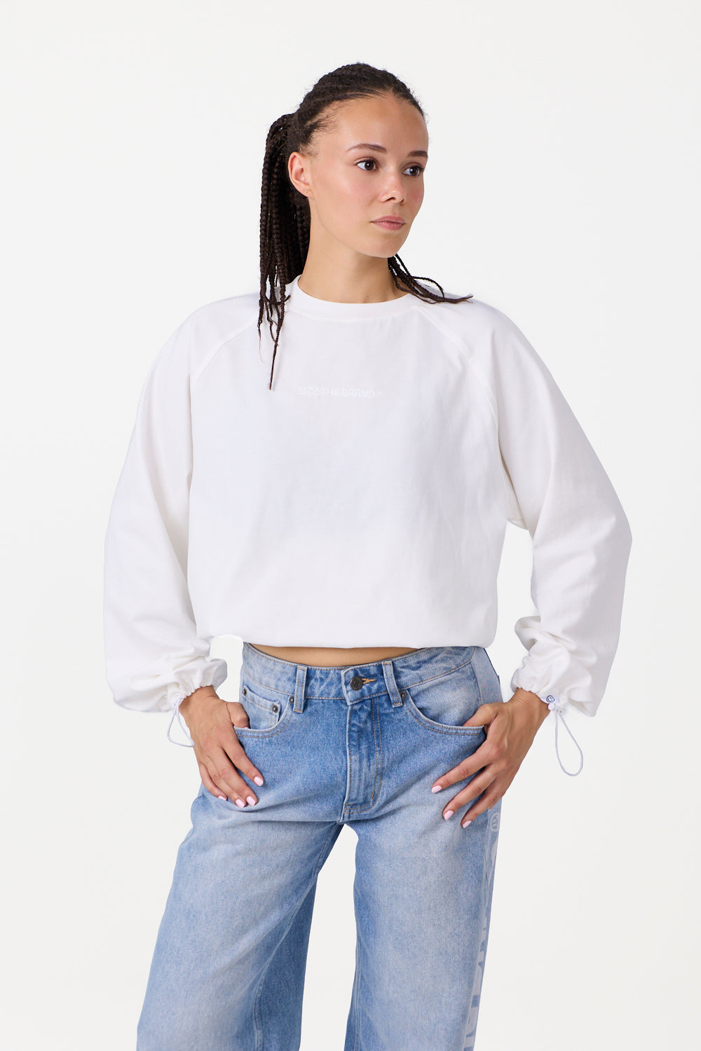 The Base Langærmet T-shirt Hvid