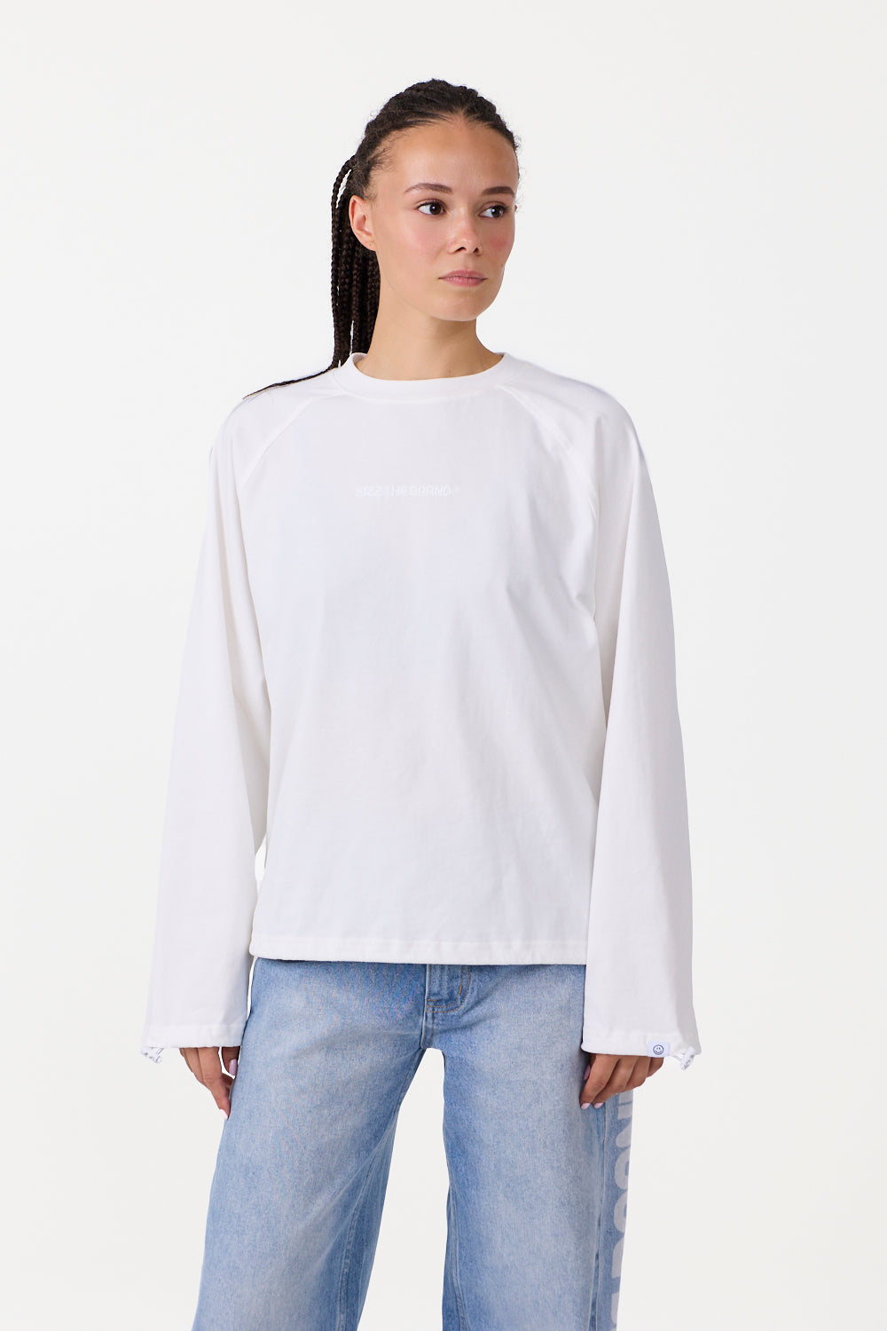 The Base Langærmet T-shirt Hvid
