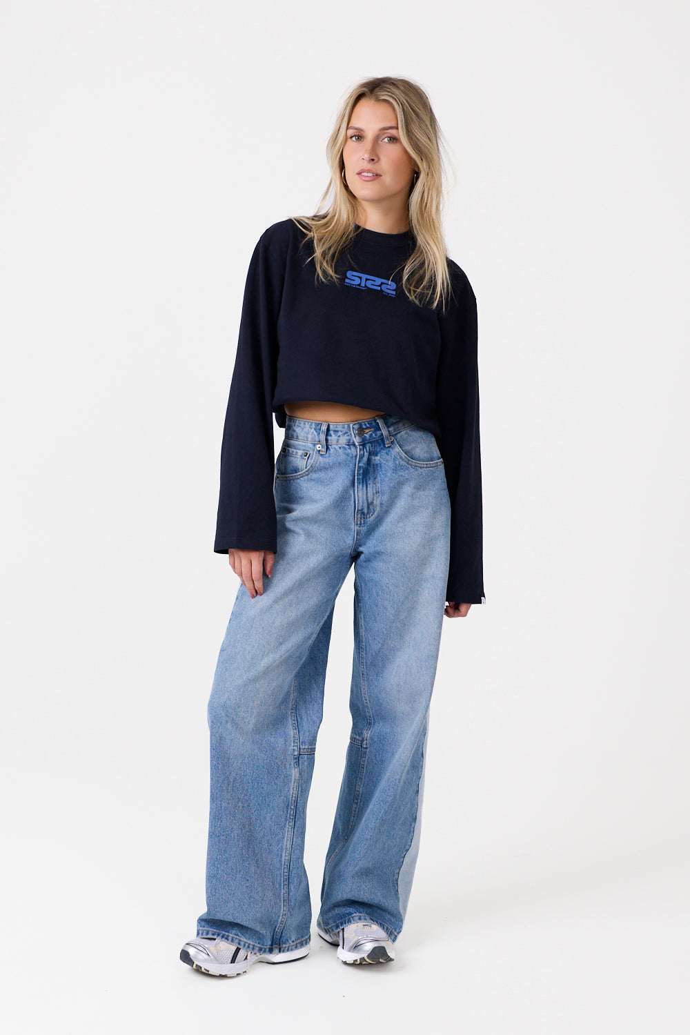 Essential Langærmet T-shirt Navy