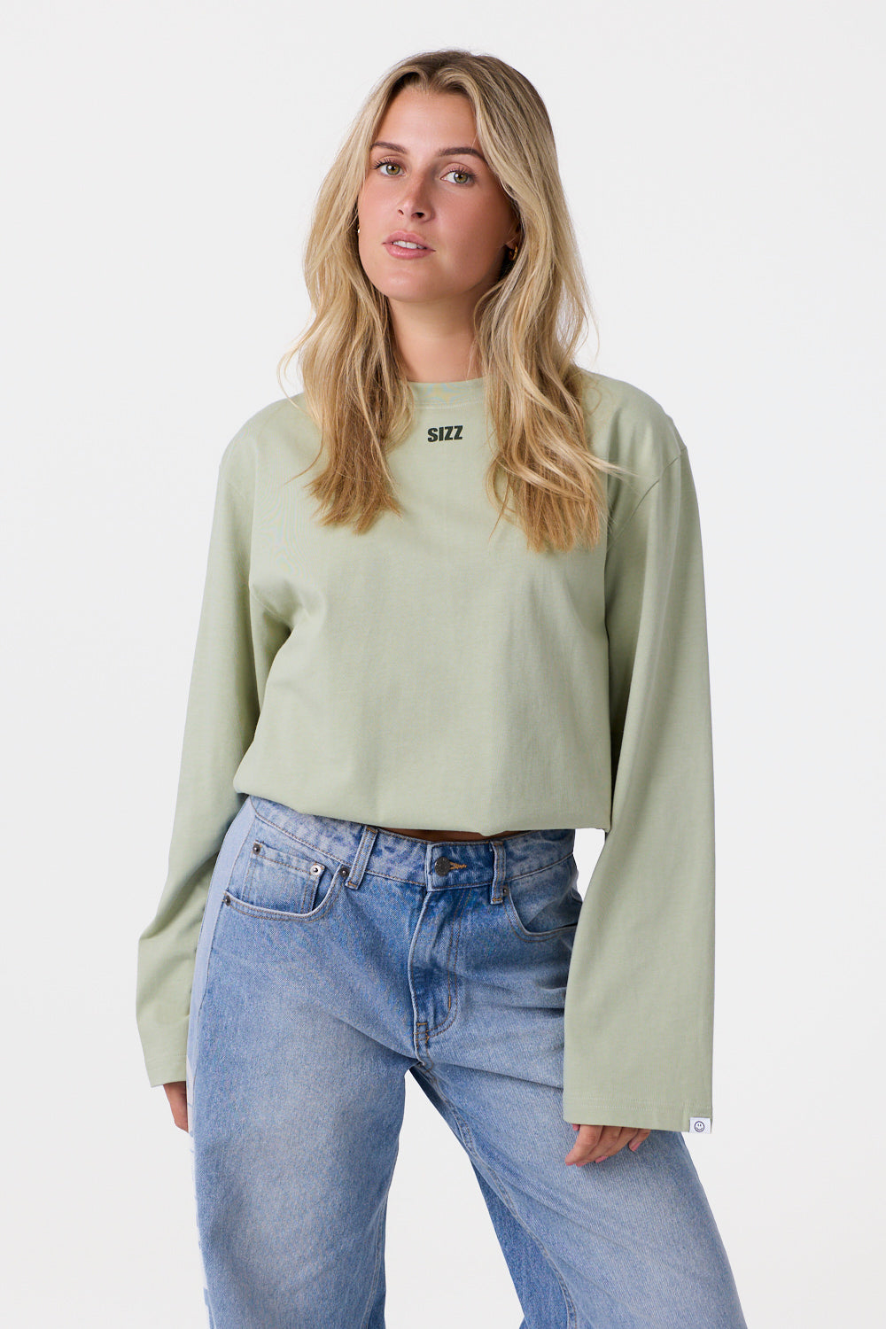 Wave Langarmshirt Grün