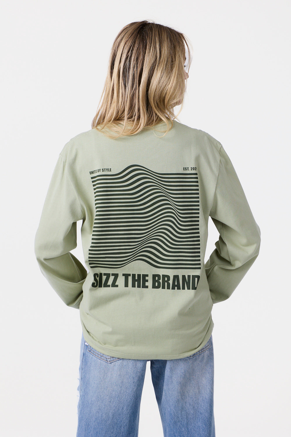 Wave Langarmshirt Grün