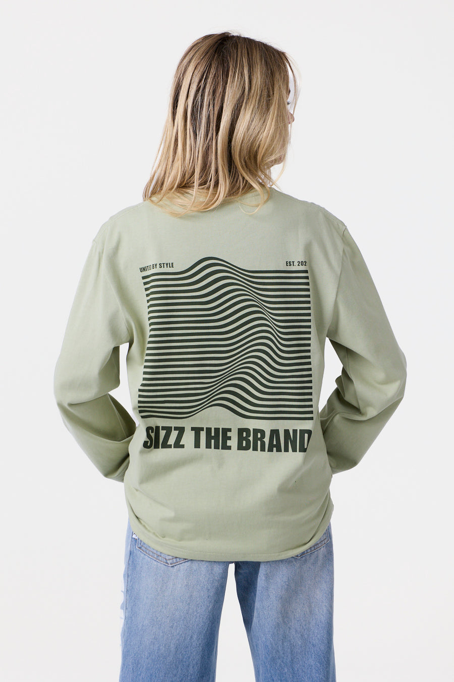 Wave Langarmshirt Grün