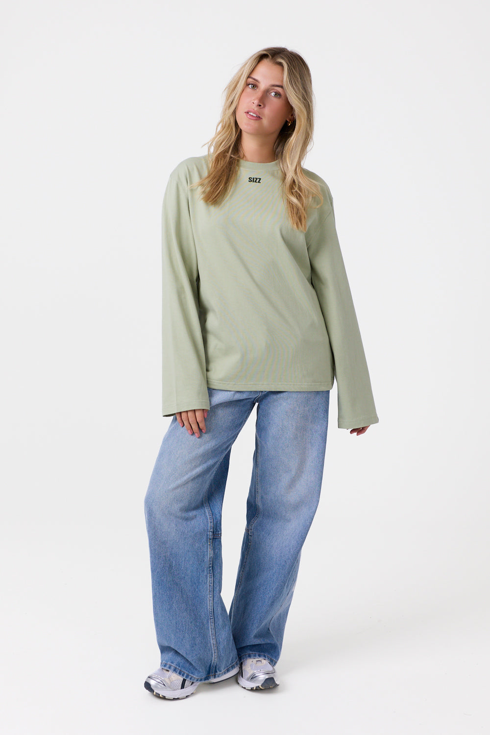 Wave Langarmshirt Grün