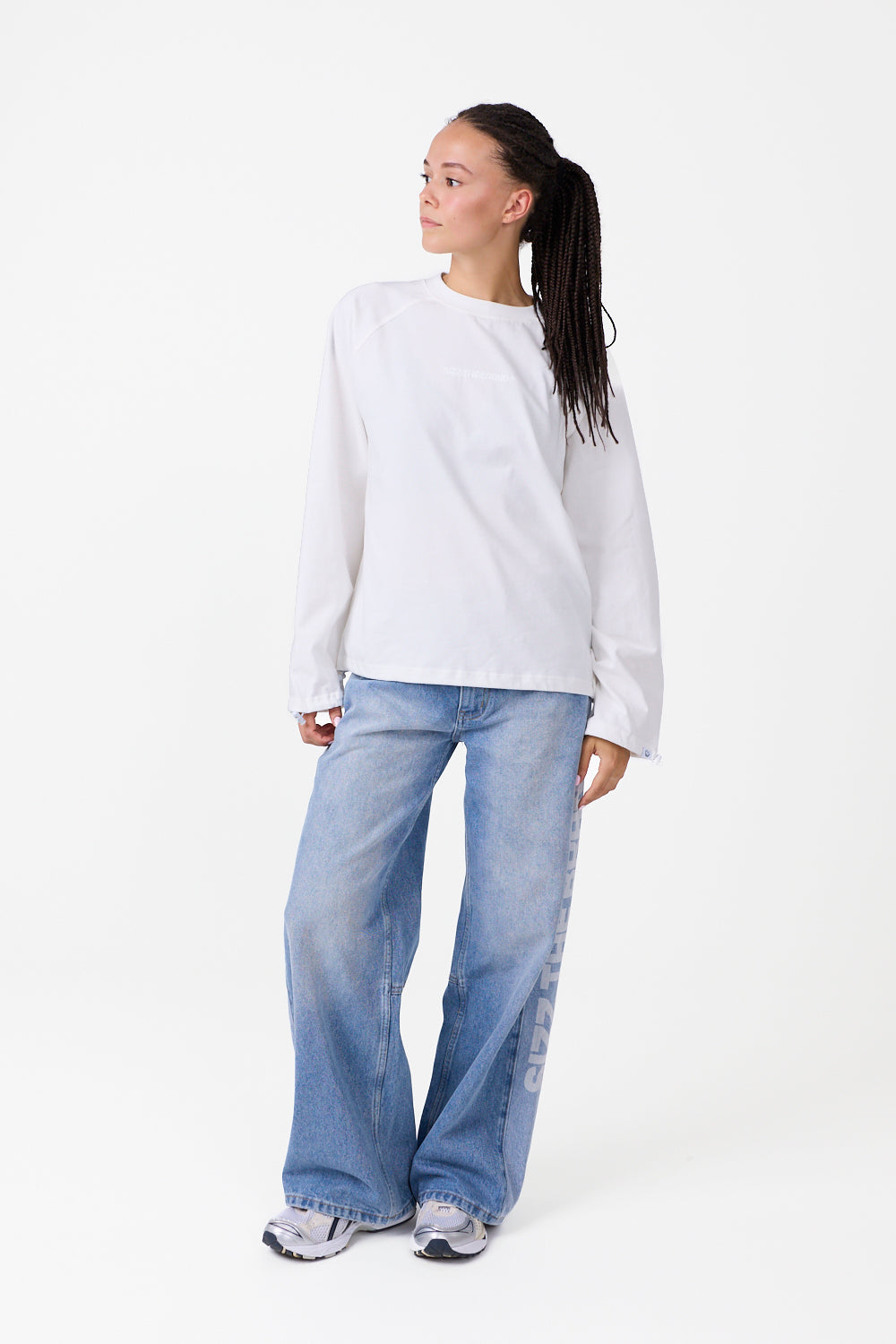 The Base Langærmet T-shirt Hvid