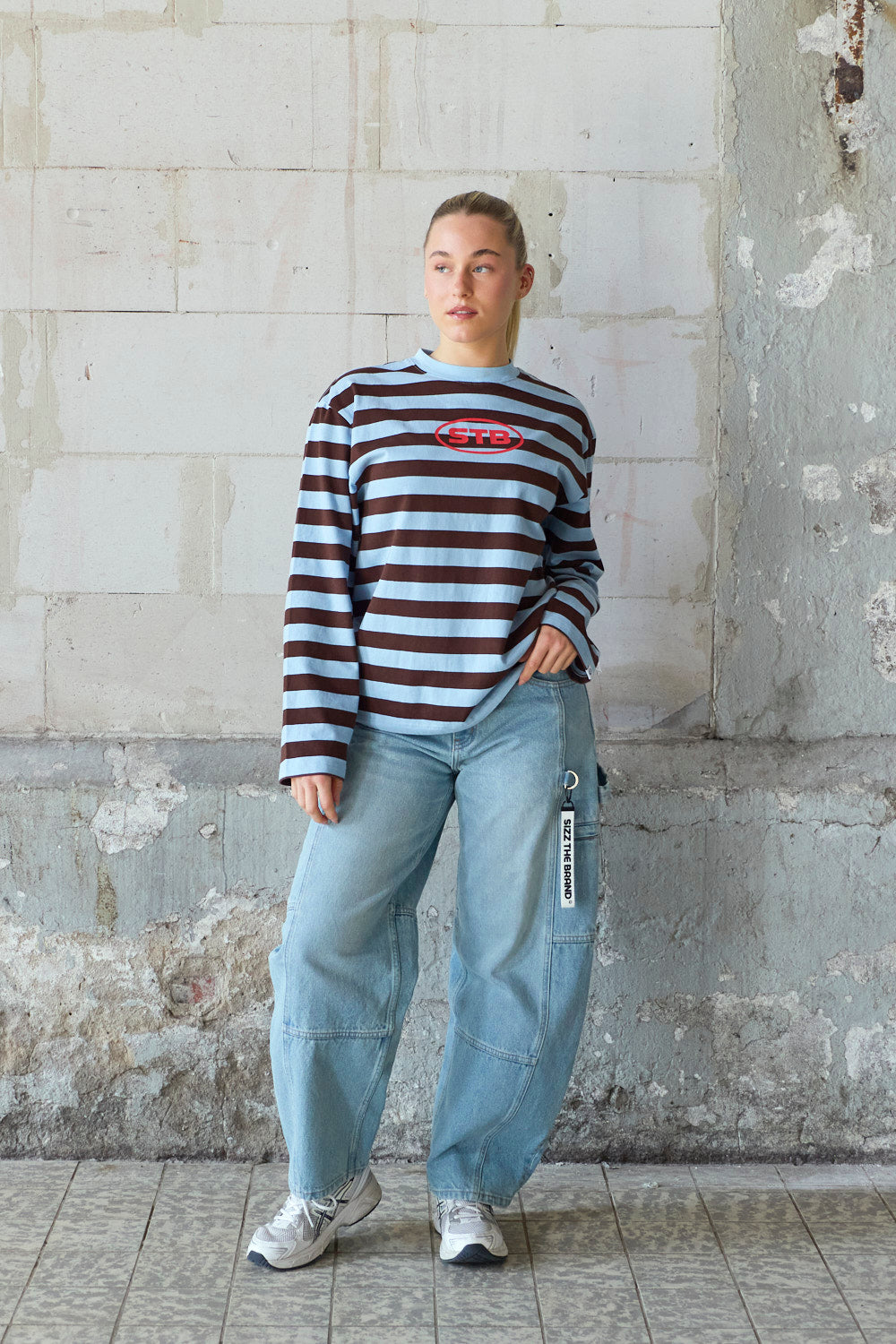 Infinite Striped Longsleeve Blau