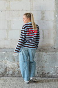 Infinite Striped Longsleeve Blau