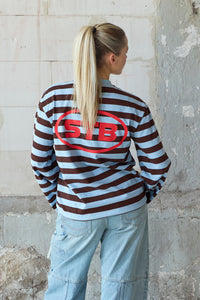 Infinite Striped Longsleeve Blau