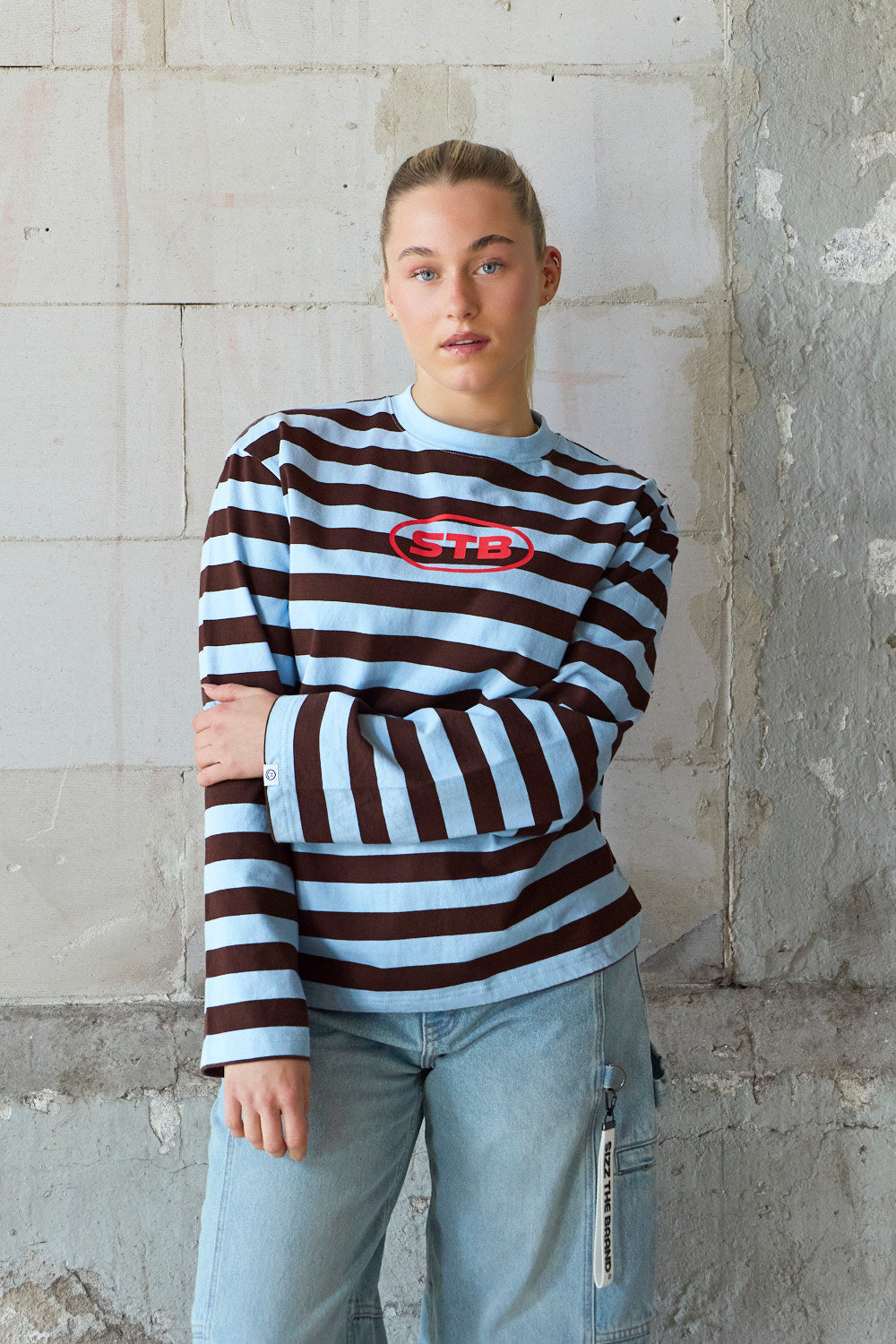 Infinite Striped Longsleeve Blau