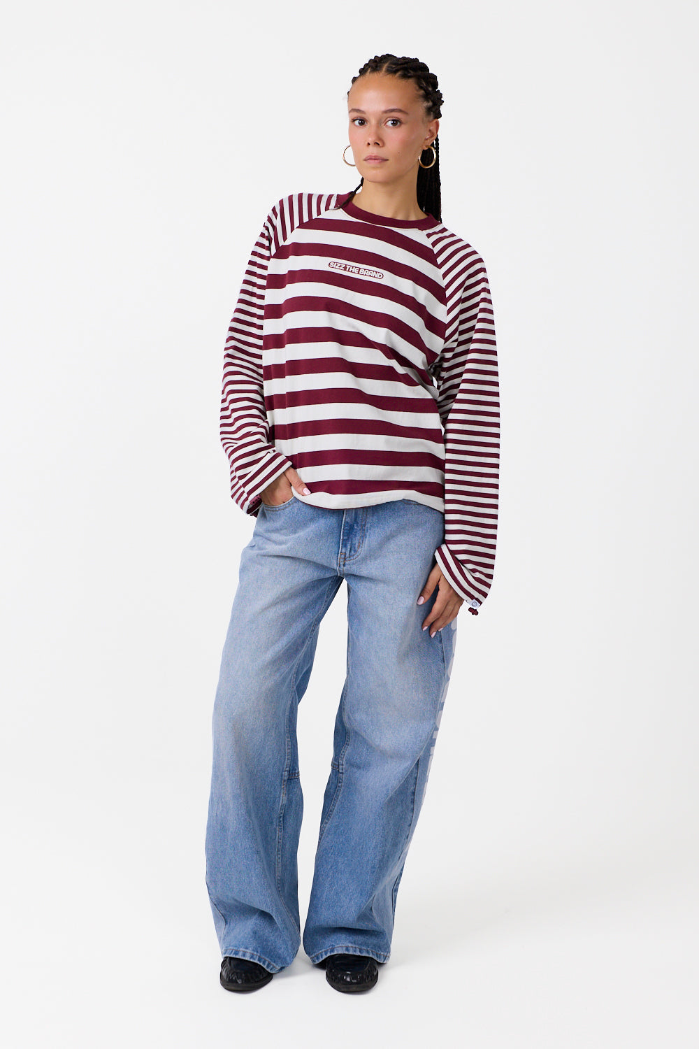 Dusk Striped Longsleeve Burgundy