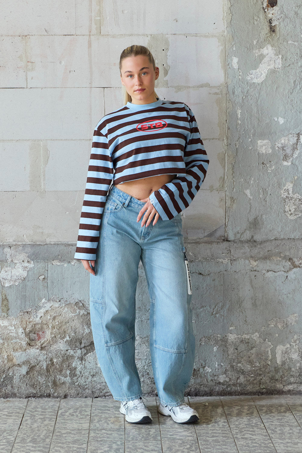 Infinite Striped Longsleeve Blau