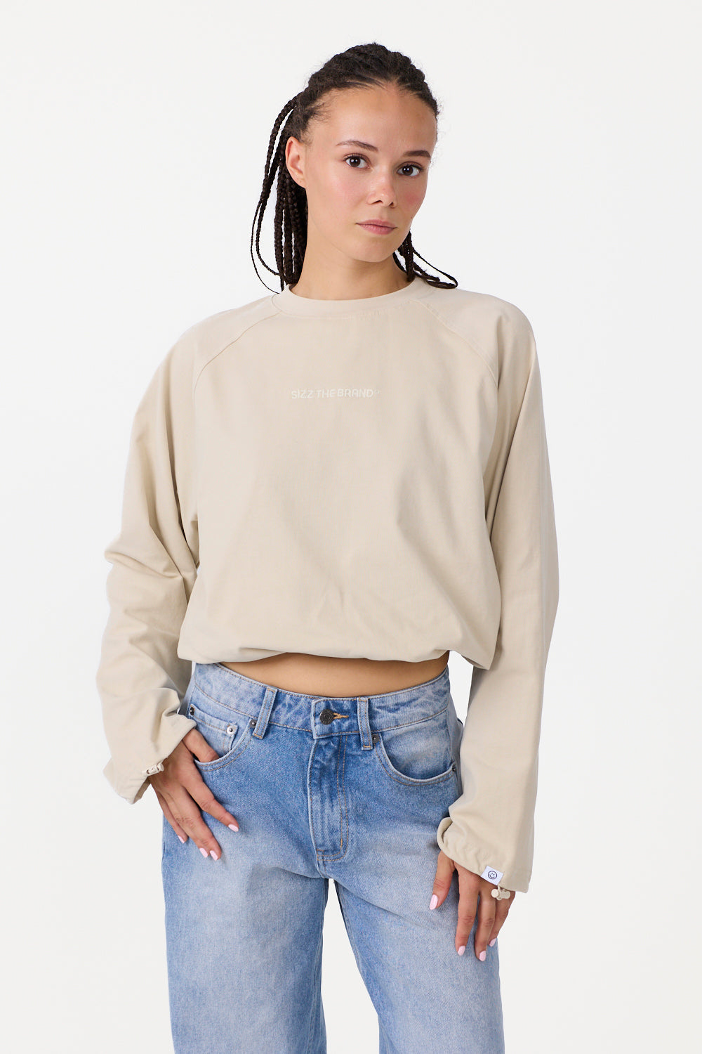 The Base Langærmet T-shirt Beige