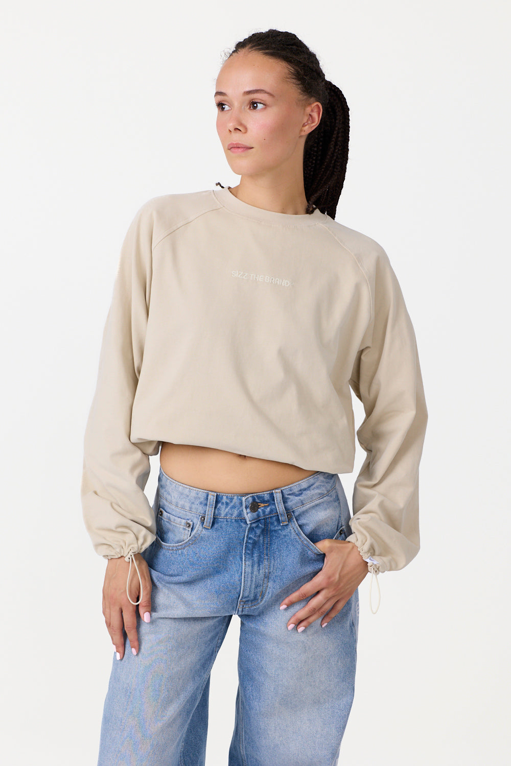 The Base Langærmet T-shirt Beige