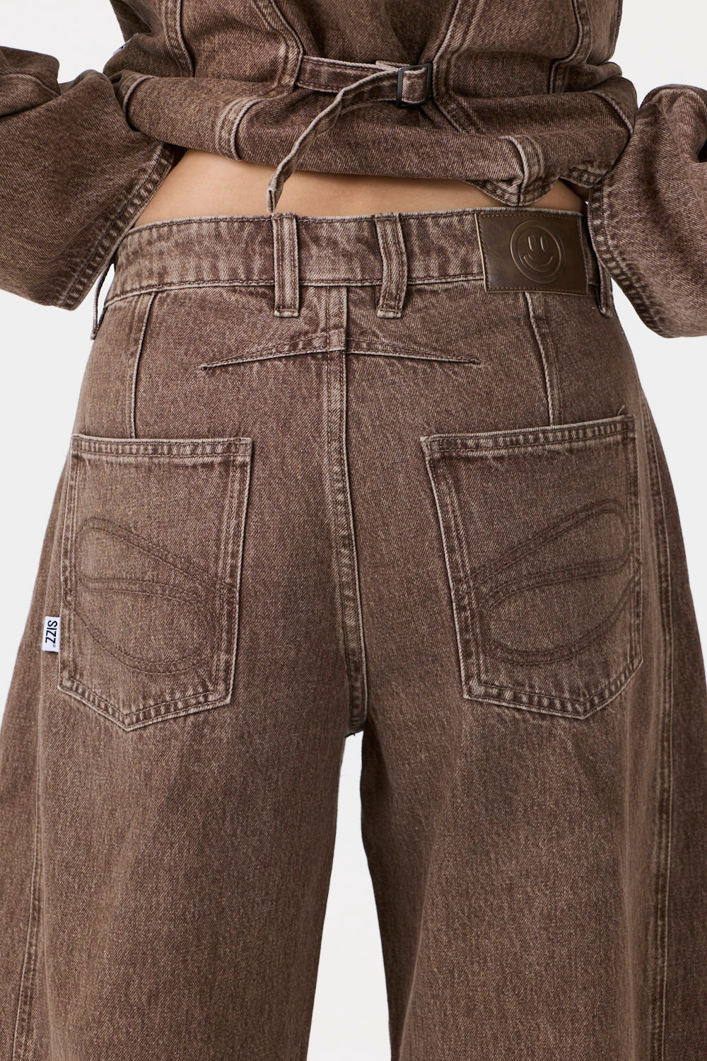 Frame Barrel Jeans Brun