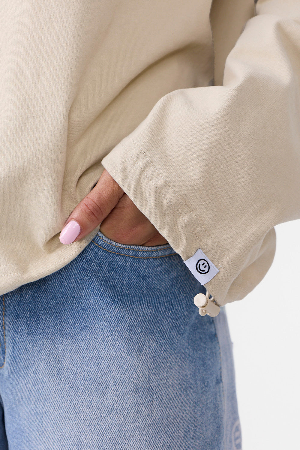 The Base Langærmet T-shirt Beige