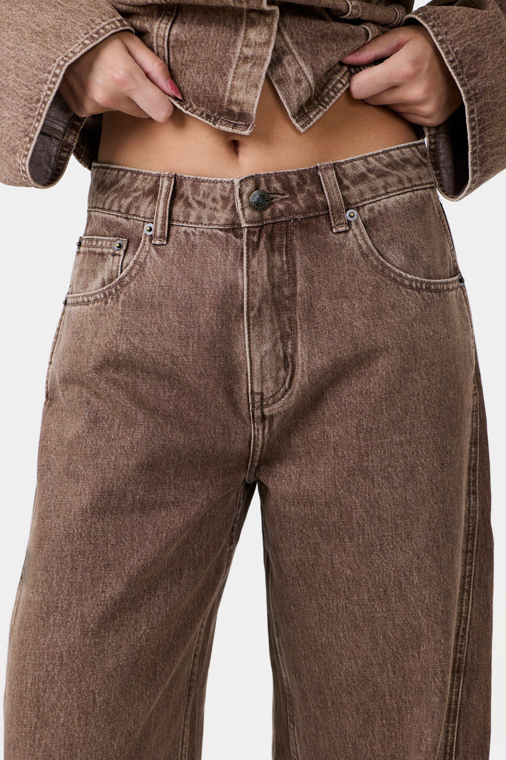 Frame Barrel Jeans Brun