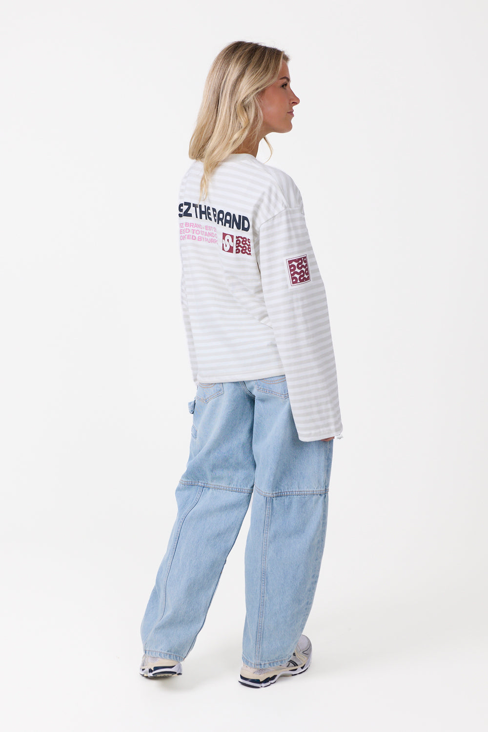 Stamp Striped Longsleeve Grey