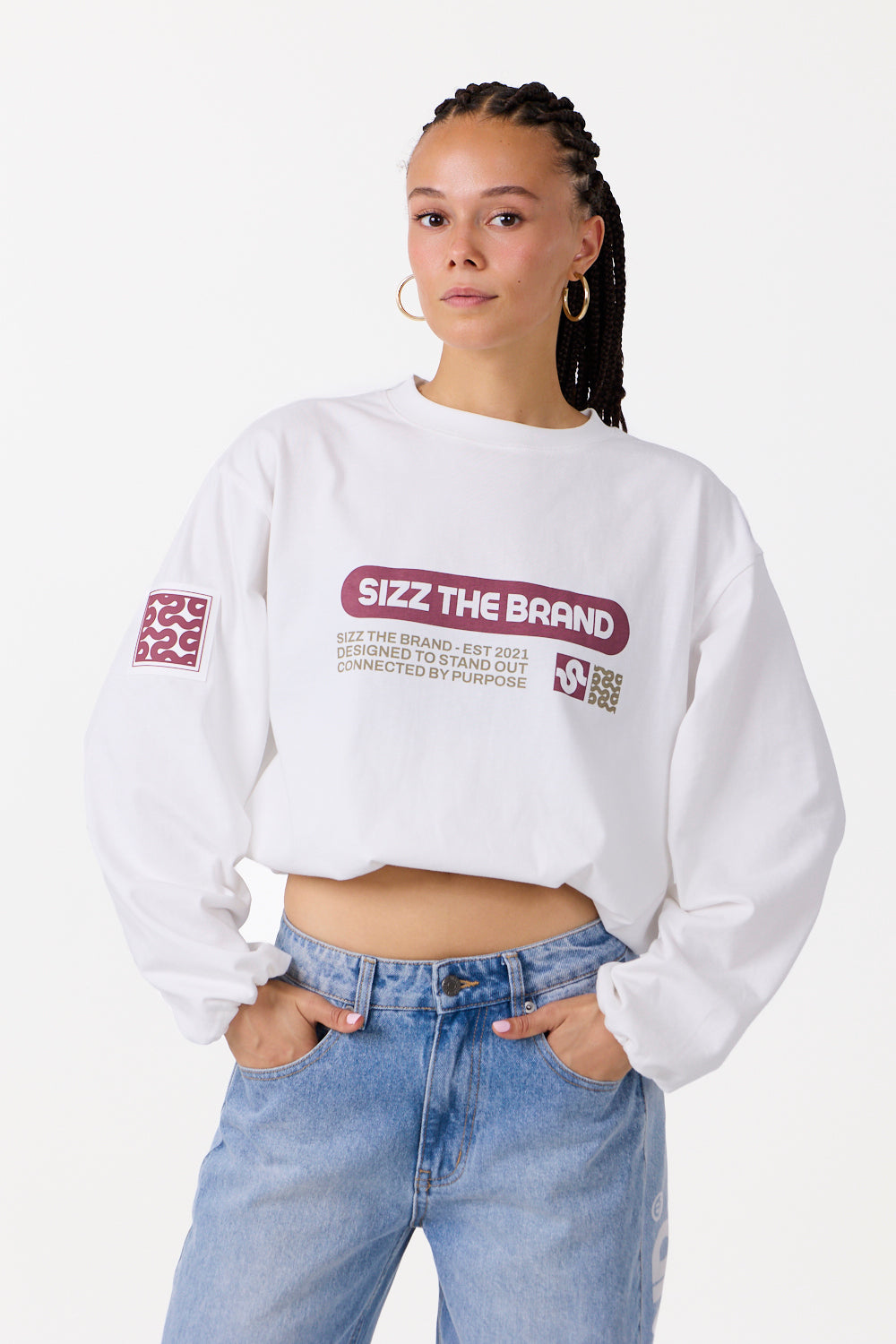 Stamp Longsleeve White