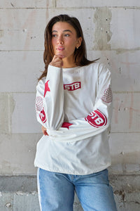 STB Signal Langarmshirt Weiß